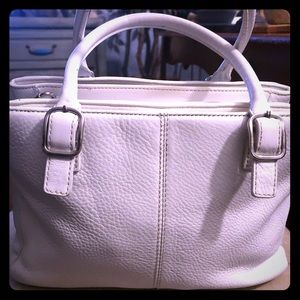 Gianni Bernini White leather type handbag
